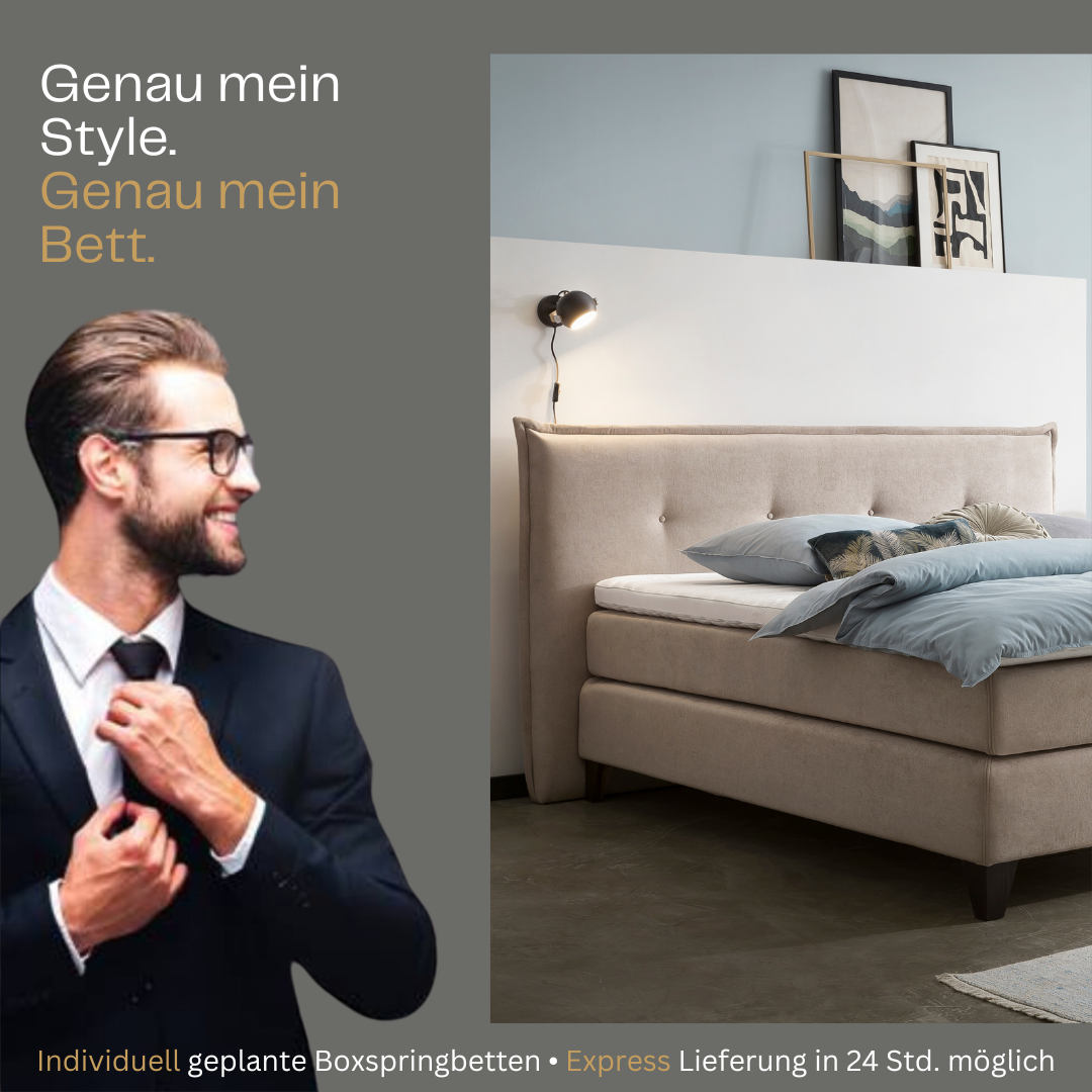 Fürstenhof – Boxspringbett "Baroness" 90 x 200 cm - 200 x 200 cm