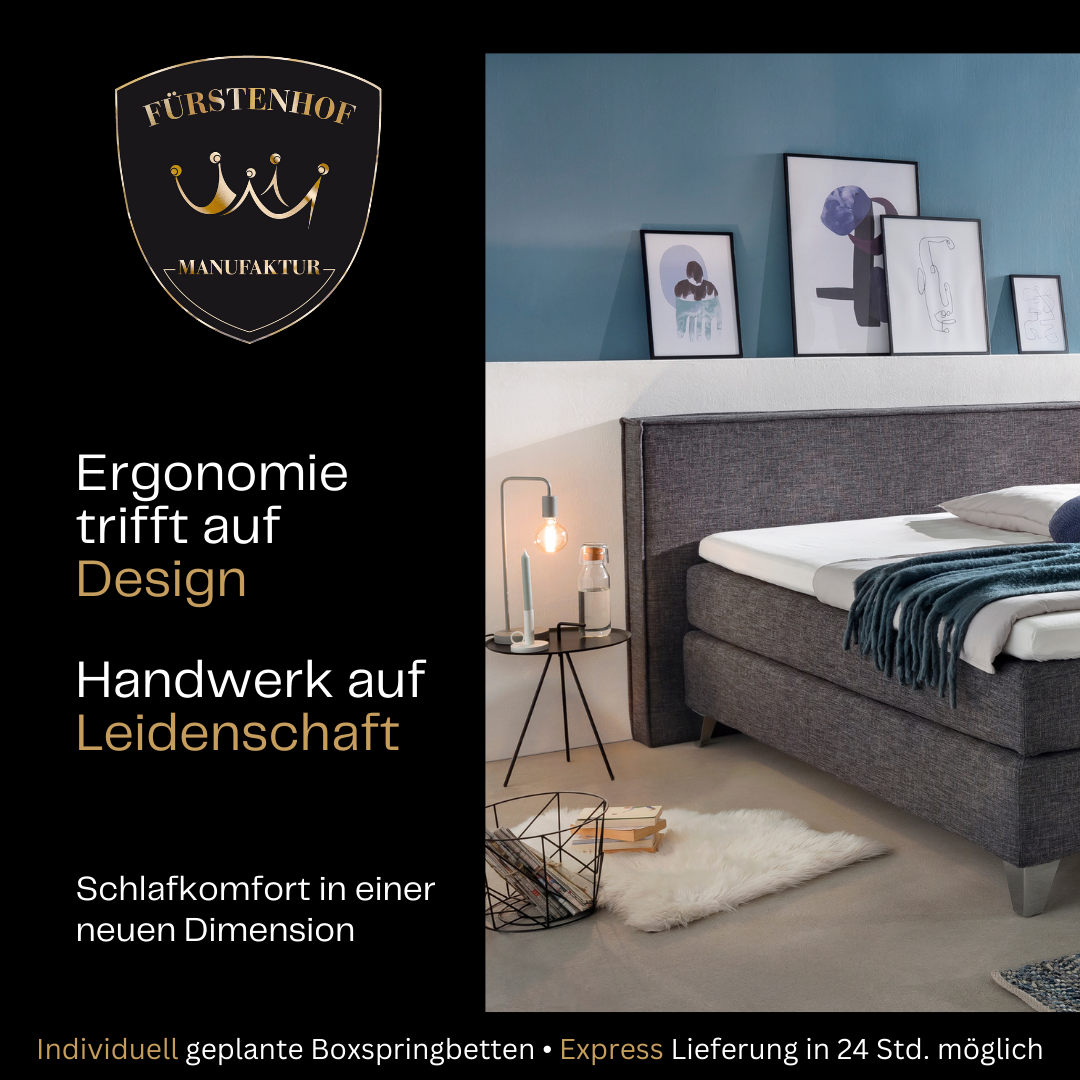 Fürstenhof – Boxspringbett "Avantgarde" 90 x 200 cm - 200 x 220 cm