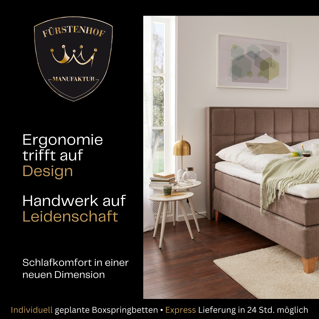 Fürstenhof – Boxspringbett "Bonne Nuit" 200 x 210 cm - 280 x 220 cm