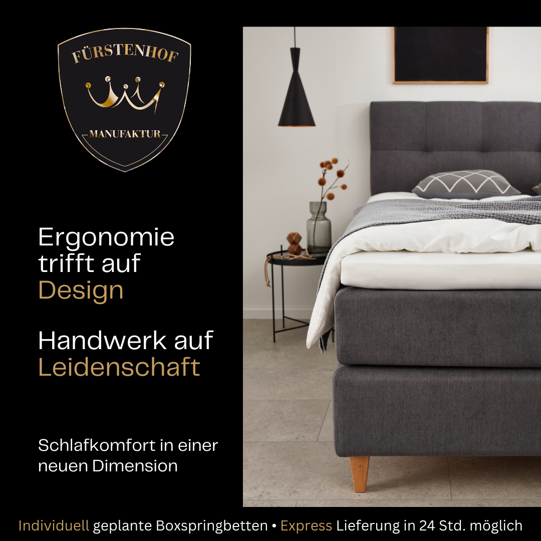 Fürstenhof – Boxspringbett "Queen" 200 x 210 cm - 280 x 220 cm
