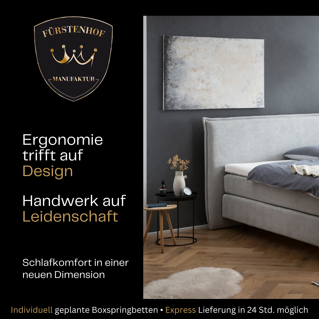 Fürstenhof – Boxspringbett "Baron" 90 x 200 cm - 200 x 220 cm