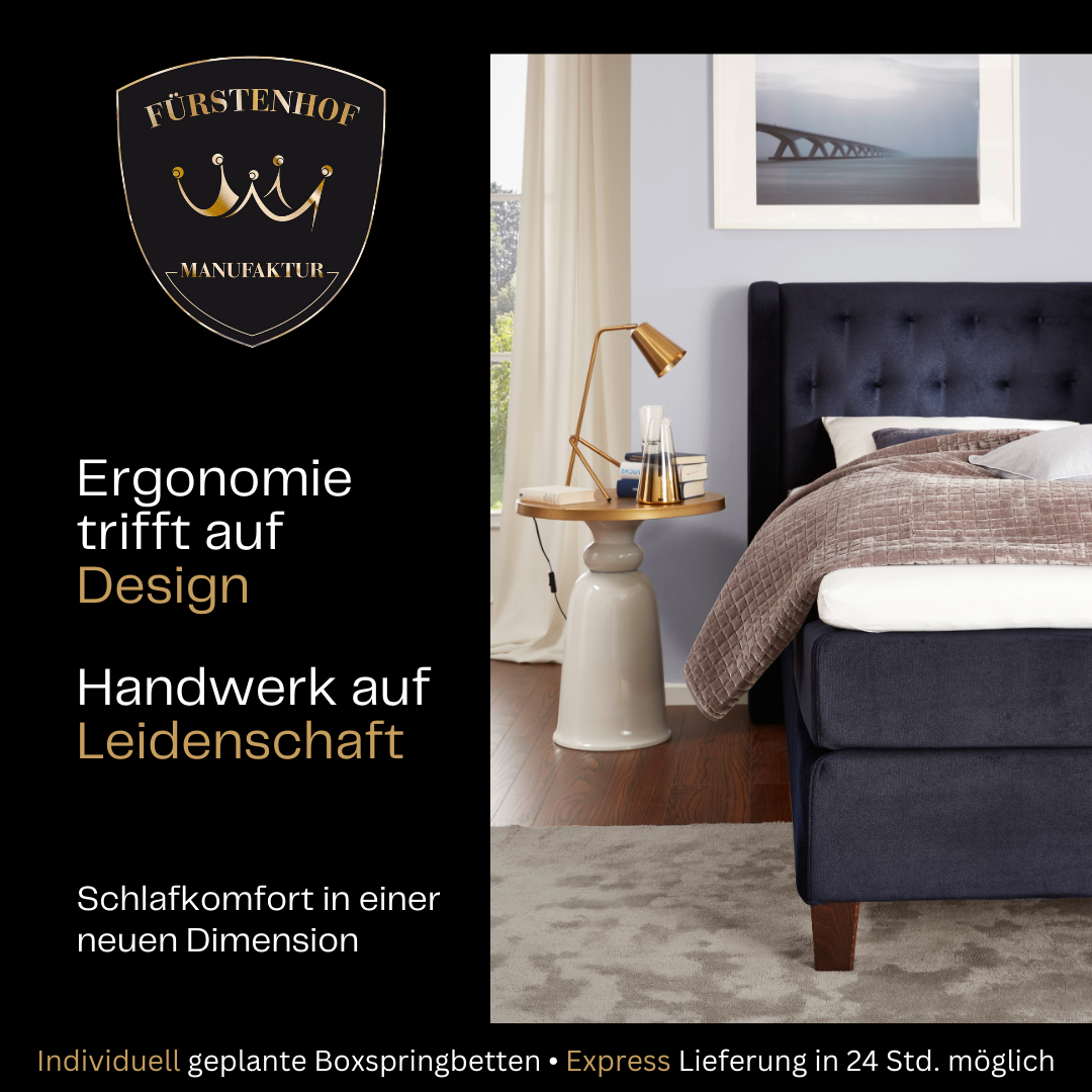 Fürstenhof – Boxspringbett "Belle Epoque" 90 x 200 cm - 200 x 220 cm