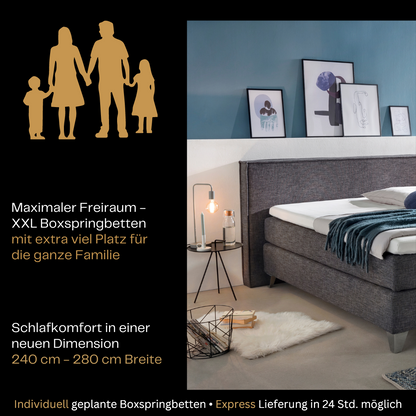 Fürstenhof – Boxspringbett "Avantgarde" 240 x 200 cm - 280 x 220 cm