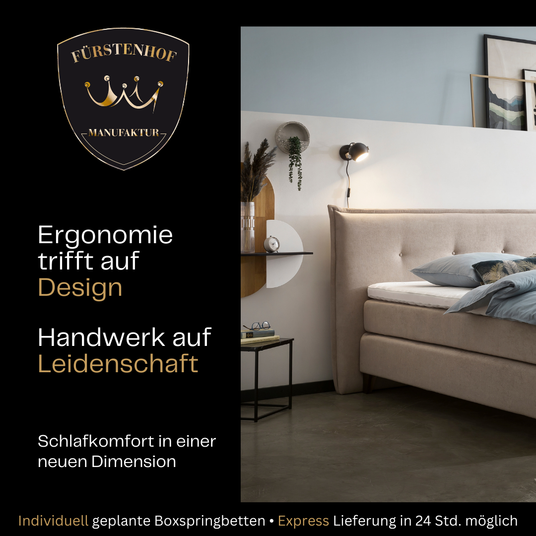 Fürstenhof – Boxspringbett "Baroness" 200 x 210 cm - 280 x 220 cm