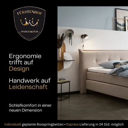 Fürstenhof – Boxspringbett "Baroness" 90 x 200 cm - 200 x 220 cm