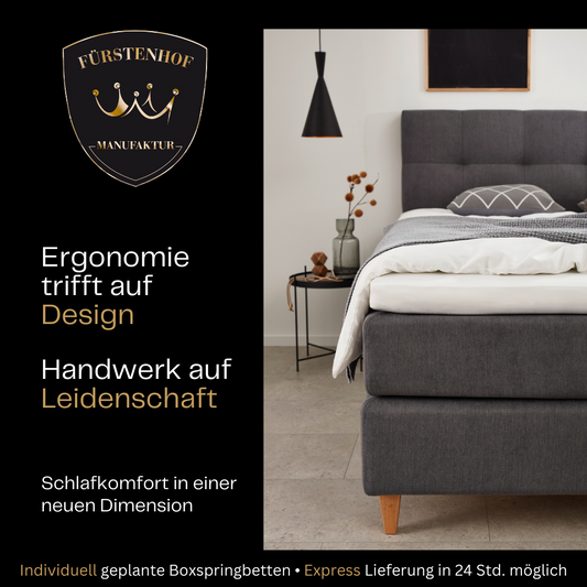 Fürstenhof – Boxspringbett "Queen" 90 x 200 cm - 200 x 220 cm