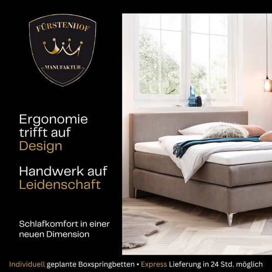 Fürstenhof – Boxspringbett "Excelsior" 90 x 200 cm - 200 x 220 cm